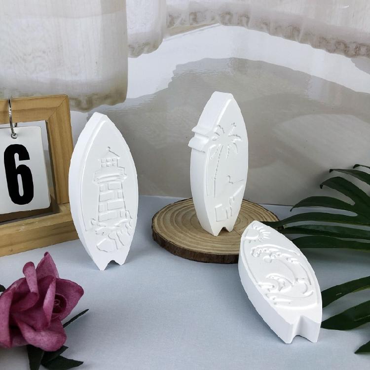 Künstlerische Surfbrett-Silikonform für Gips Zement Basteln Hitzebeständige Materialien Schnelle Reinigung Heimdeko Zubehör