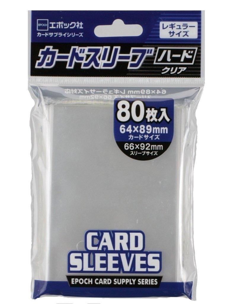 Epoch Plastic Card Regular Size 66 X 92mm with 64 X 89mm 80 Sleeves Per Card Trading EPOCH Sleeves, (Compatible Cards), Pack, Hard, 0.09mm Thick,