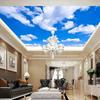 Ceiling Mural Blue Sky 3d Photo Wallpaper White Clouds Wall Mural For Living Room Ceiling Wall Paper