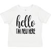 Inktastic Hello, I'm New Here Toddler T-Shirt Cute Little Child First Grandchild
