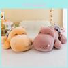 Cute Hippo Plush Toy Pillow, Soft And Fluffy, Perfect Birthday Gift, Available In Pink And Yellow, 55 Cm