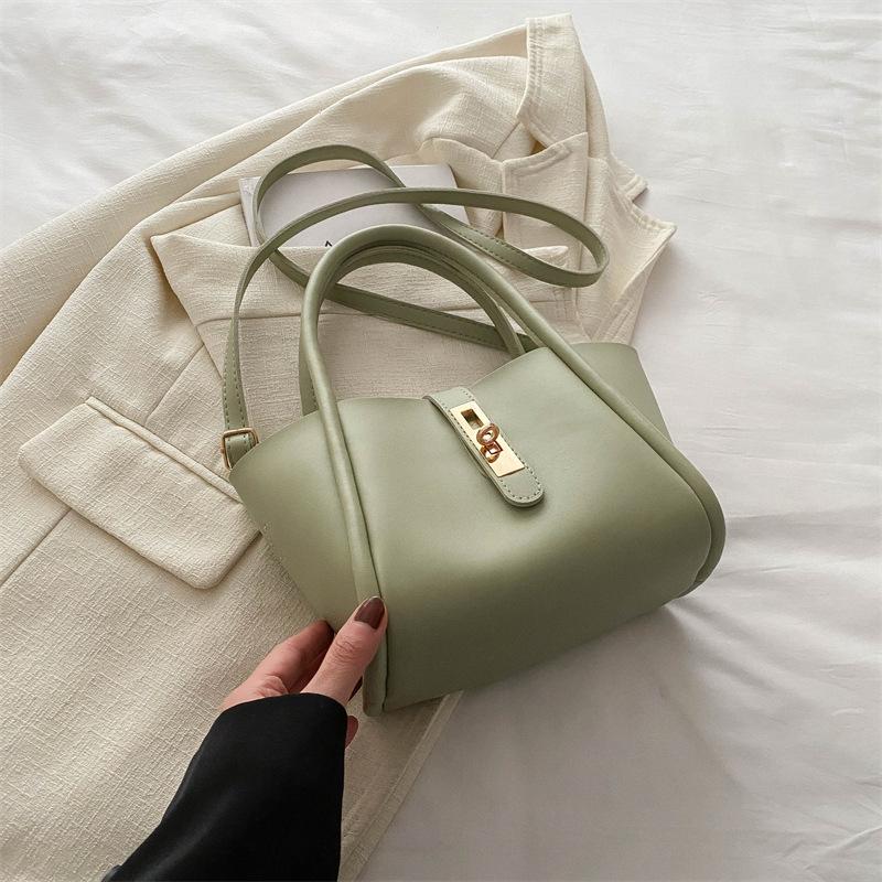 

Сумка-ведро для овощей, женская, 2025 г., кожаная, премиум-фактурная, портативная, сумка-мессенджер зелёный