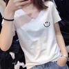 White Low V-neck T-shirt Women's Short-sleeved Summer Wear 2025 New Popular Pure Cotton Loose Top Large Neckline T-shirt