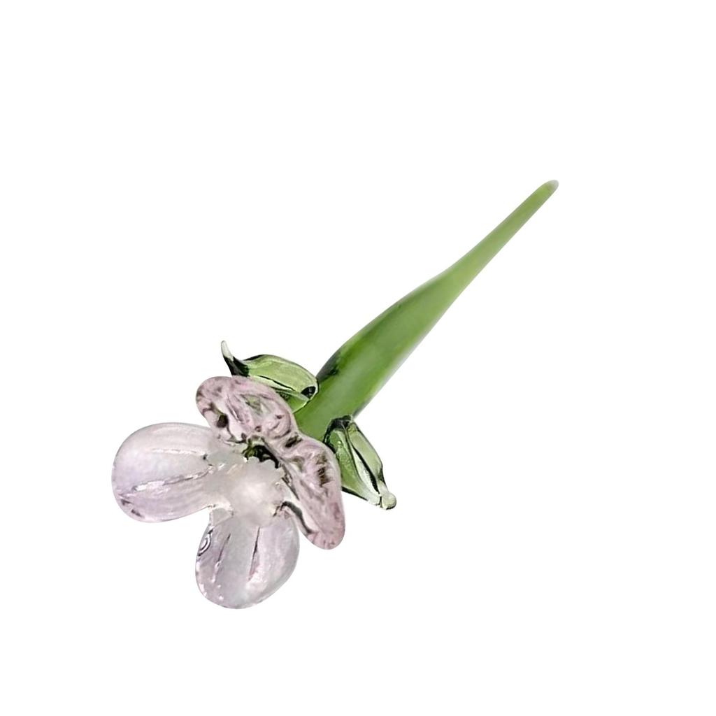 Mini Glass Flower Artificial Flower Creative Decorative Decor Decoration for Mom Wife Women Wedding Thanksgiving