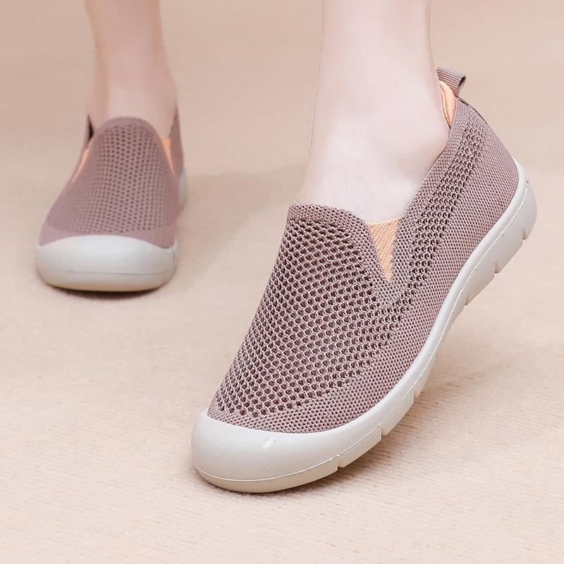 Sapatos casuais femininos são leves, antiderrapantes, respiráveis, mocassins para o trabalho e viagens, sapatos baixos para mulheres confortáveis