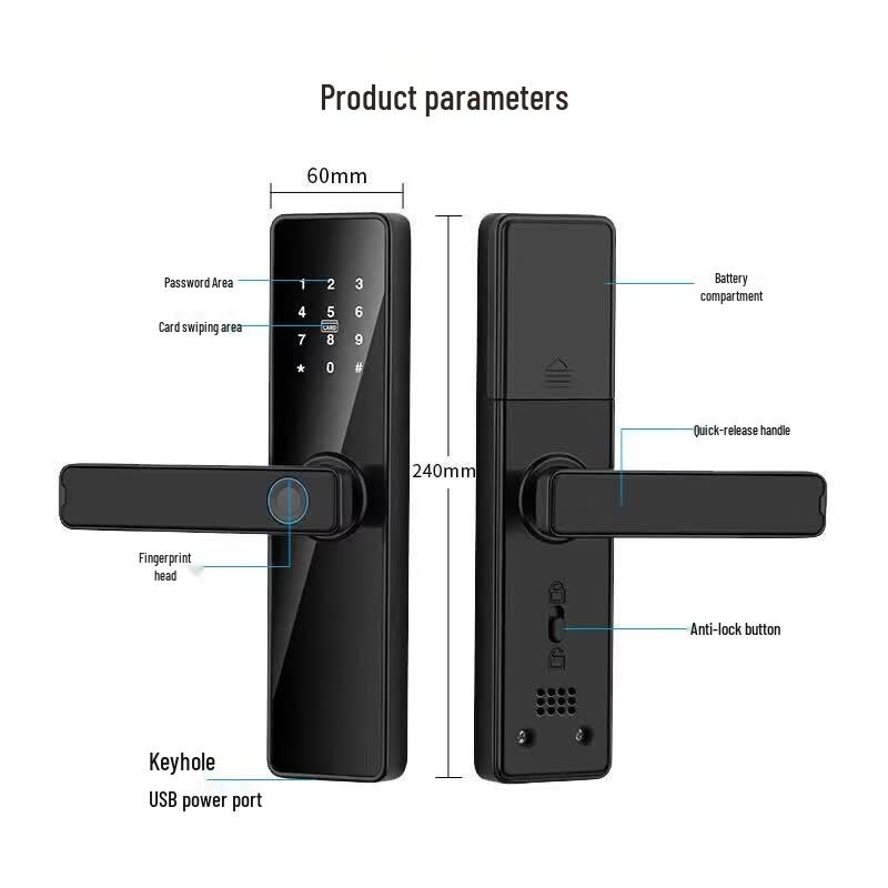 Realand Smart Electric Fingerprint Door Lock CN plug (adapter included)