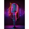 Pop 80S Live Music Neon Punk Poster Aesthetics Dj Guitar Karaoke Headphones Canvas Painting Wall Art Picture for Home Room