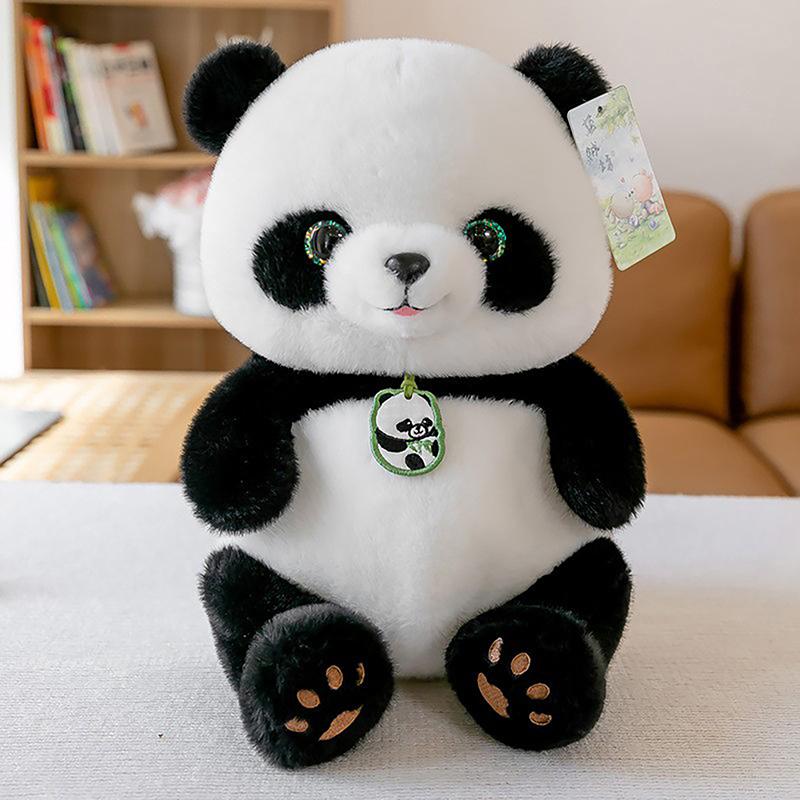 24Cm Green Eyes Chest Listing Super Full Soft Chinese National Treasure Animal Doll Children'S Birthday Chinese Panda Plush Toy