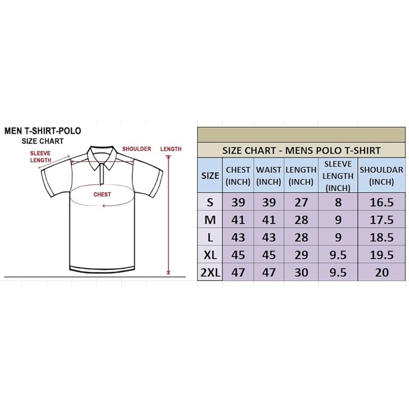 Lymio Men T-Shirt || T-Shirt for Men || Plain T Shirt || T-Shirt (Polo-18-21) (XL, White)