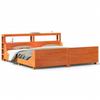 Solid Wood Bed Without Mattress Wax Brown 180x200 Cm Pine Wood