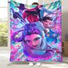 K-Pop Demon Hunters Golden Saja Boys Flannel Blanket,Ultra Soft Warm Plush Throw for Home Bedroom Bed Sofa Cover Office Picnic