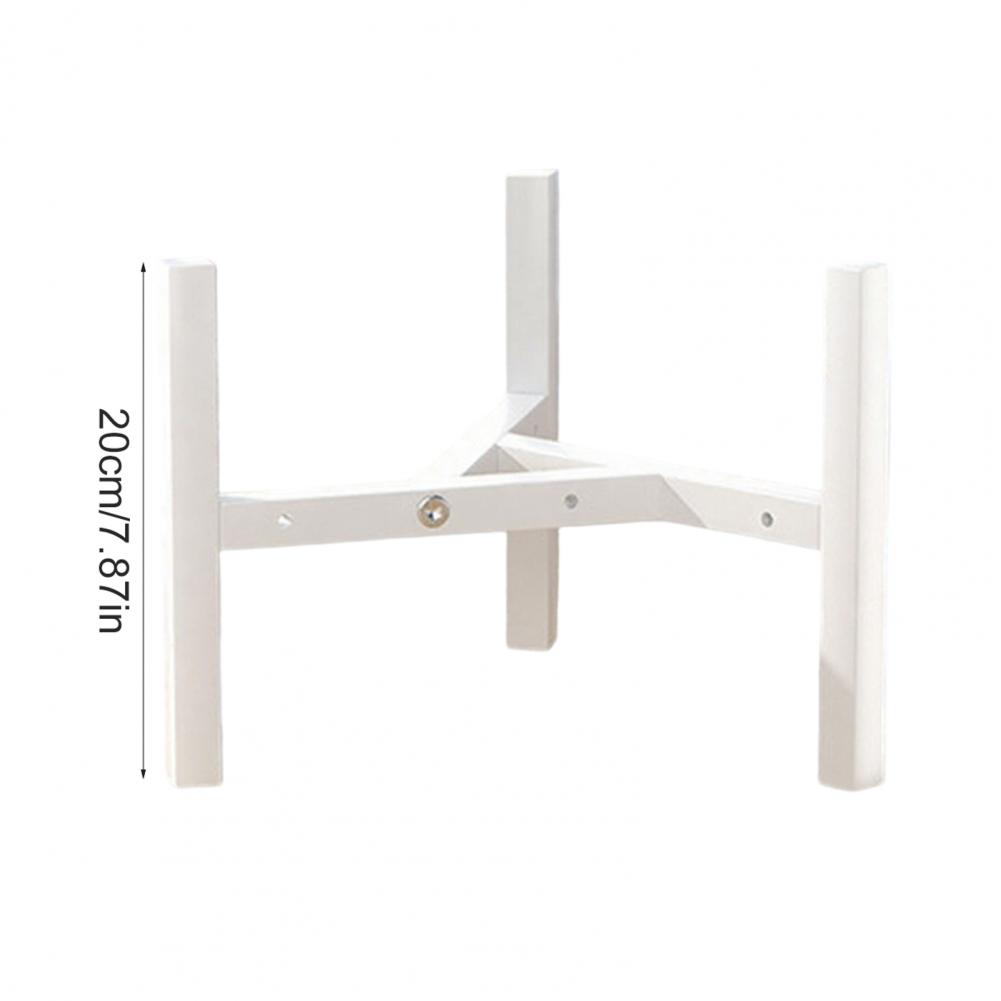 Flowerpot Stand Plant Stand Outdoor Adjustable Metal Plant Stand with Non-slip Feet Heavy Duty Triangular Flowerpot Holder bianco