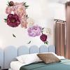 Dubonnet Removable Peony Flower Wall Sticker Living Room Wallpaper Decal Home Art Decor KTY