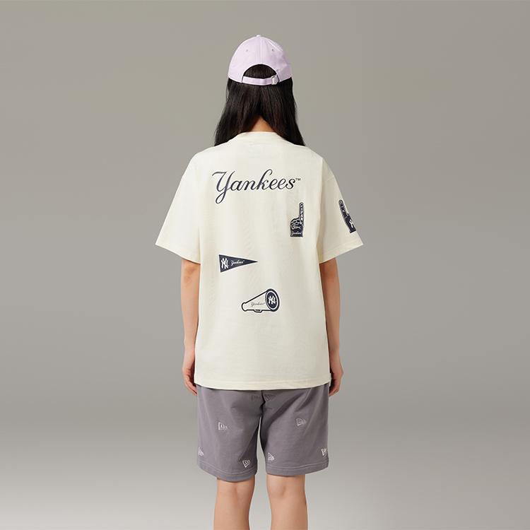 New Era SS23 New York Yankees Logo Print Casual Crewneck T-Shirt 13559698