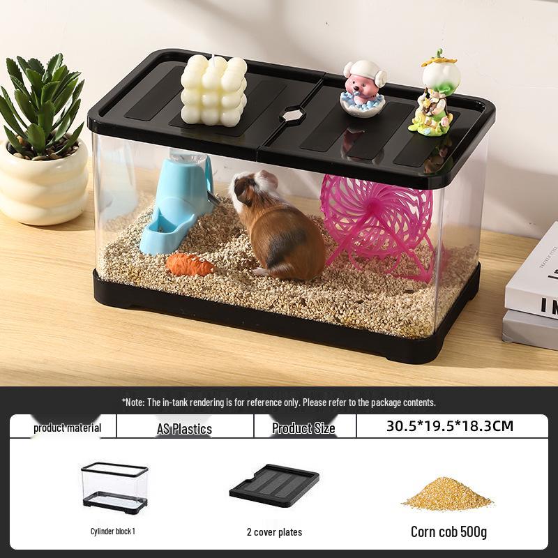 Luxury Golden Hamster Cage: Spacious Travel Villa for Rodents