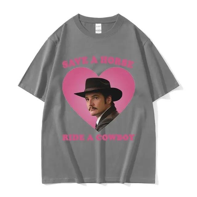 2026 Summe Pedro Pascal Save The Horse Ride A Cowboy Graphic T Shirts Unisexs Women High Quality 100 Pure Cotton Printed Tshirt