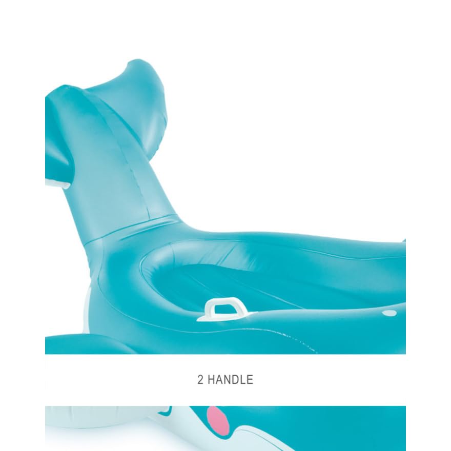 Intex Blue Whale Ride-On Slide, Uninflated Size: 168 Cm X 140 Cm (57567NP)