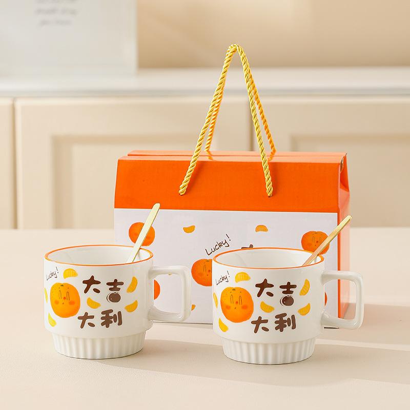Keramik Schlichte Mode Geschenkbox Mit Handtuch Bär Souvenir Eröffnung Praktisches Event Geschenk Wasserbecher Set