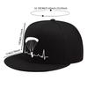 Paragliding Heartbeat Line Skydiver Baseball Cap Polyester Adjustable Snapback for Adult Casual Outdoors
