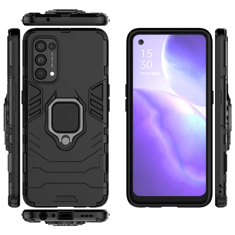 For Oppo Reno 5 5G Case Bumper Armor Magnetic Suction Stand Full Cover For Oppo Reno 5 5G Case Cover For Oppo Reno5 5G 6.43 inch