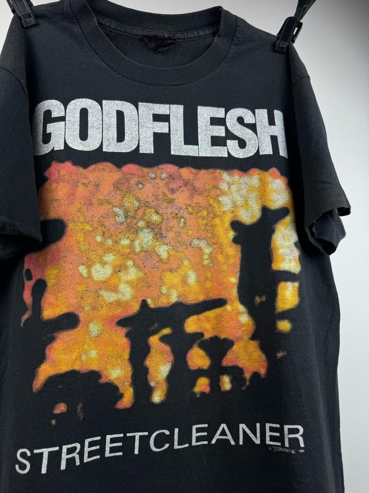 

1990 Godflesh Band Shirt Godflesh Tour Basic Black Unisex Shirt Vtg WA1462 Unisex T-Shirt M