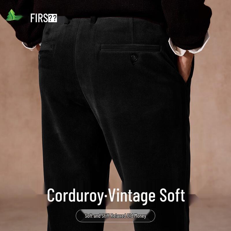 FIRS Мужские ретро вельветовые повседневные брюки прямого кроя 33