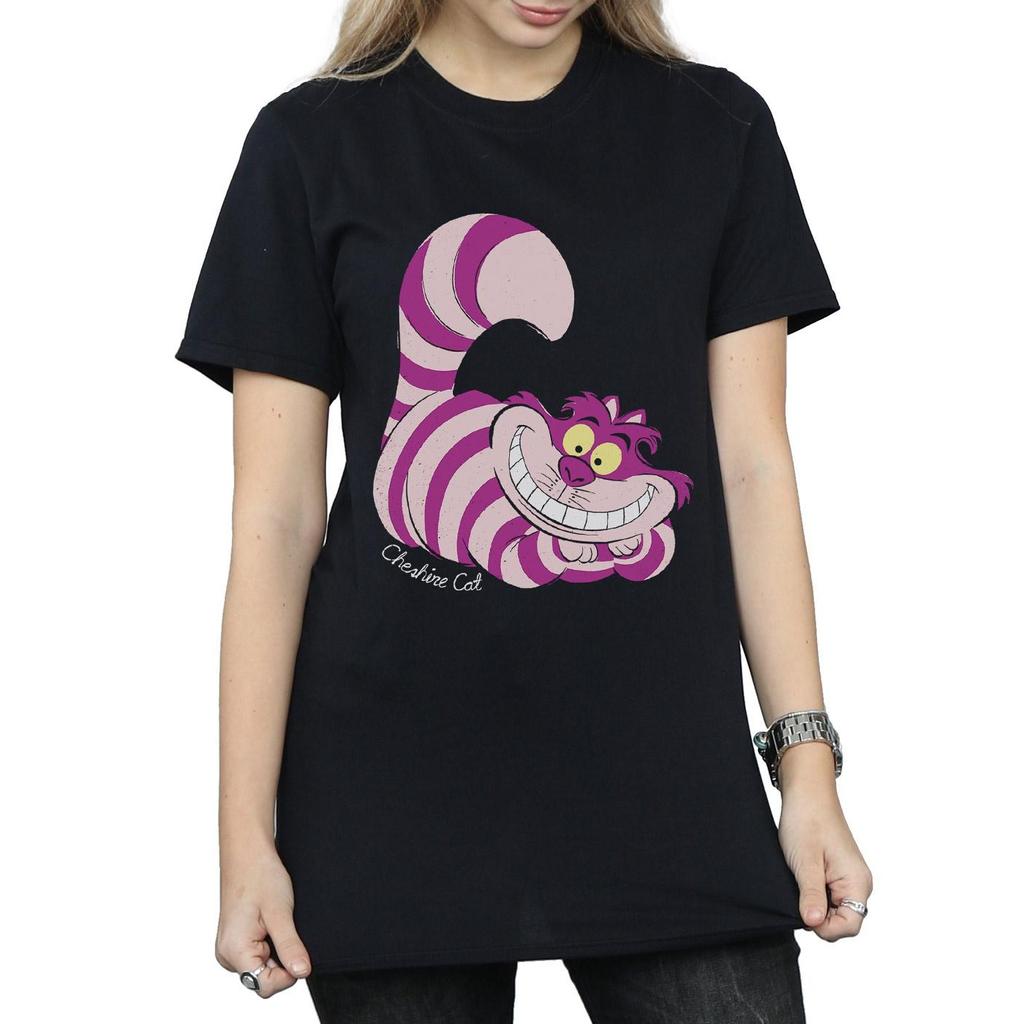Alice In Wonderland T-shirt Boyfriend Chat du Cheshire pour Femmes/Dames