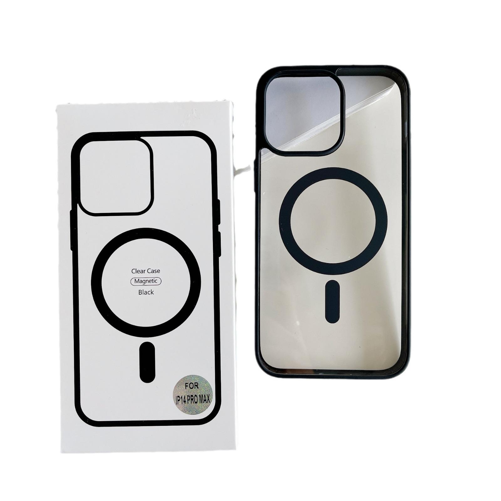 

Apple iPhone 14 Magnetic Clear Case: Acrylic Hard Back, Soft Edges, Internet Celebrity Model Apple 17 Pro
