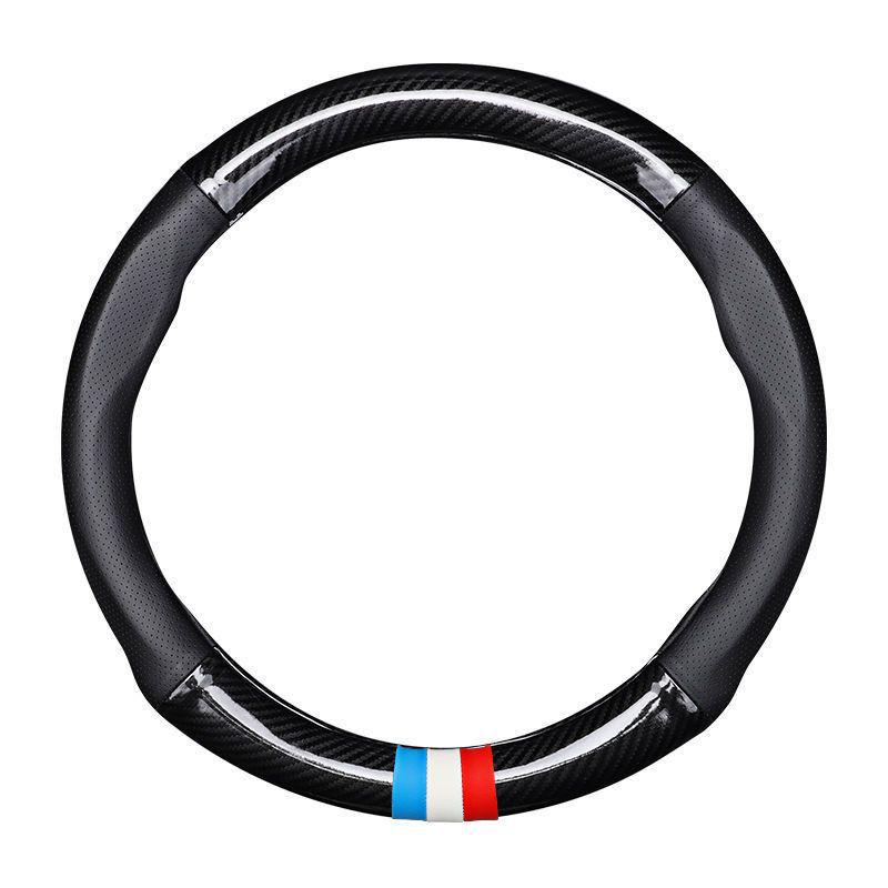 Universal Non-Slip Carbon Fiber Steering Wheel Cover - Ultra-Thin, All-Season Sports Edition