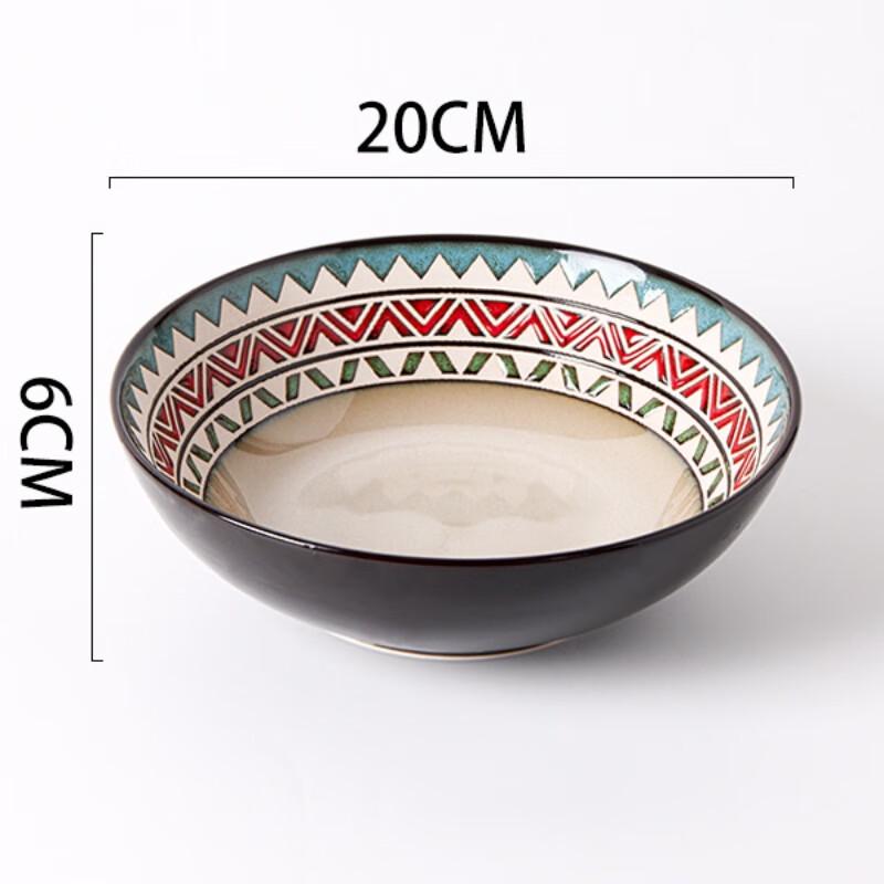Regal Underglaze Floral Ceramic Soup & Ramen Bowl