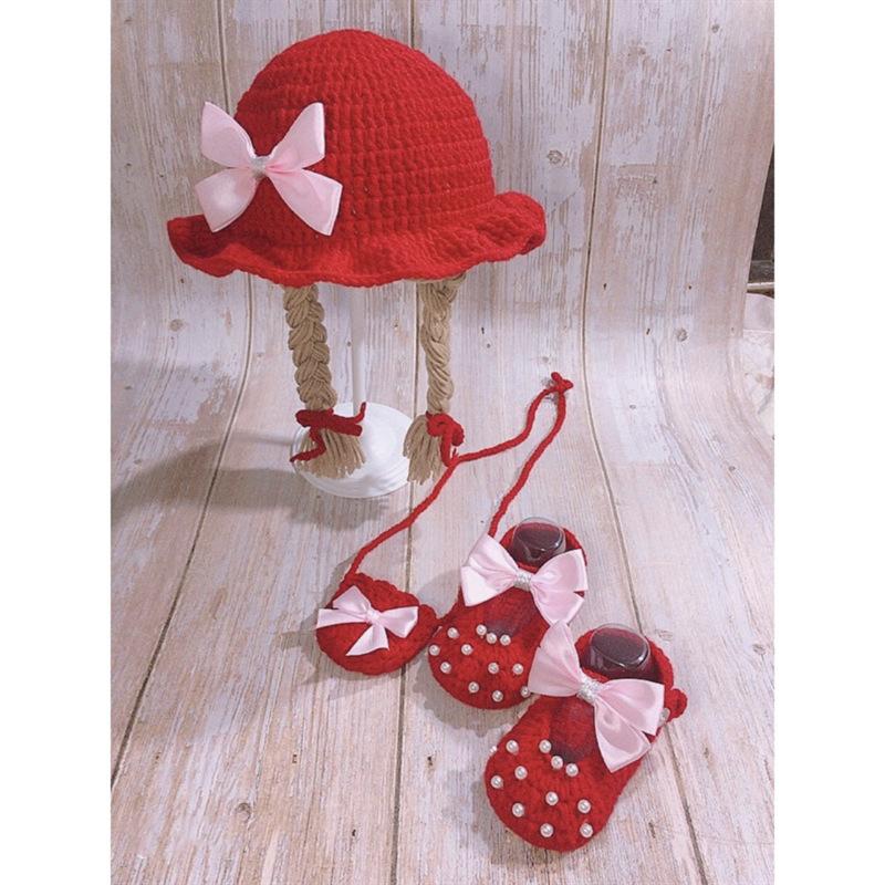 New hand knitted funny woolen hat long horn lace clown pullover hat
