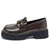 Augustine small leather shoes women's platform spring 2025 new retro college style Korean version Mary Jane loafers