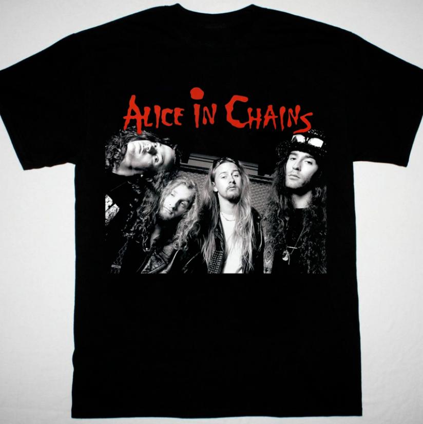 Alice In Chains Band Concert Tshirt Black Cotton Tee All Sizes S5xl S