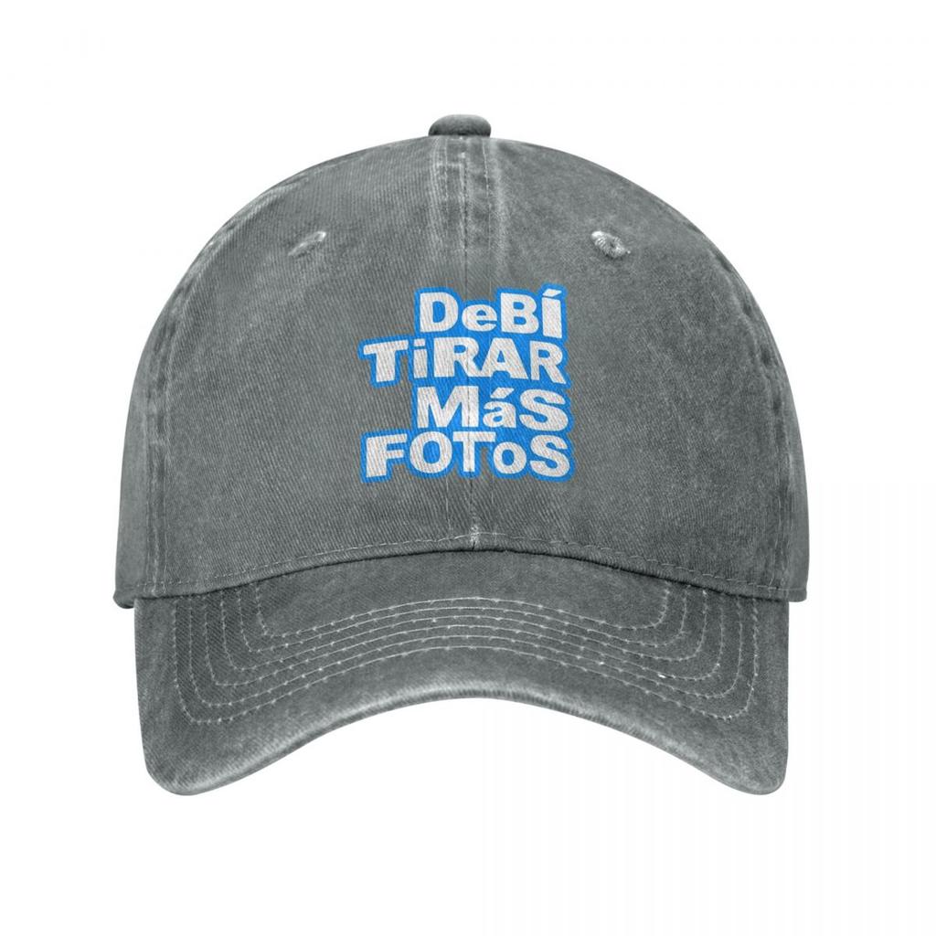 Bads Bunnys DTMF Debi Tirar Mas Fotos Men Women Baseball Cap Distressed Denim Washed Hats Cap Retro Running Golf Headwear