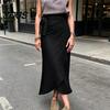 Office Wear Skirt Women Skirt, High Waist Large Hem Midi Irregular Split Slimming for Work Leisure Daily Beach Travel Parties
