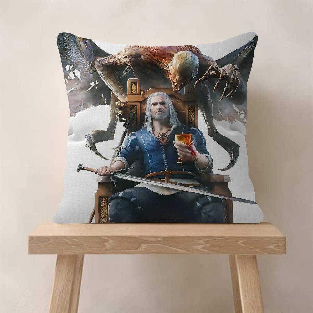 

Game The WWitcher Office Cushion Pillowcase Car Cushion CoverXCM Lumbar Pillowcase Sofa Pillowcover 30x30 cm