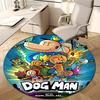 1pc DogMan2 Design Printed Area Round Carpet for Bedroom Living Room Home Decor Rugs Mat Non Slip Mat Rug for Bedside