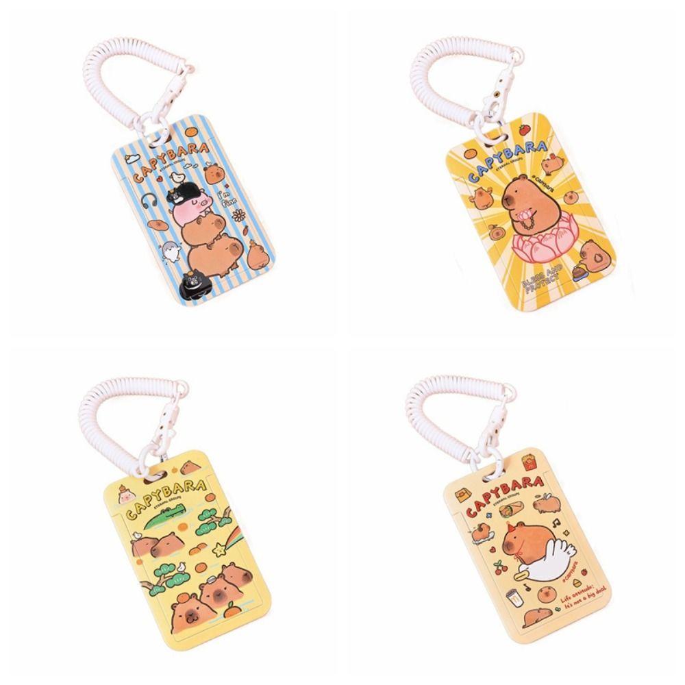 1 pièce Lanières de cou Capybara mignonnes Dessin animé Plastique Pour Porte-clés Porte-carte d'identité Accessoires