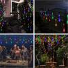 Solar Powered Water Drop String Lights LED Raindrop Fairy Lights Outdoor for Garden Yard Patio Christmas Wedding Birthday Decor