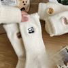 Autumn and Winter Socks, Women's Mid-calf Thickened Warm Postpartum Socks, Solid-color Home Sleeping Floor Socks, Long Calf Socks