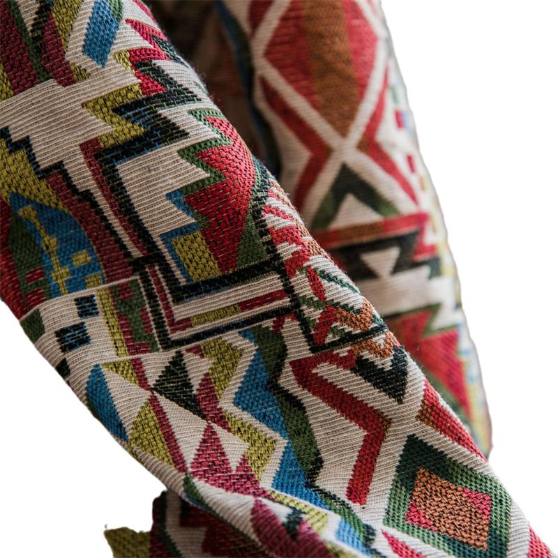 Luxury Handloom Jacquard Curtains - Certified OEKO-TEX Boho Geometric Drapes for Chef's Kitchens & Bay Window Retreats