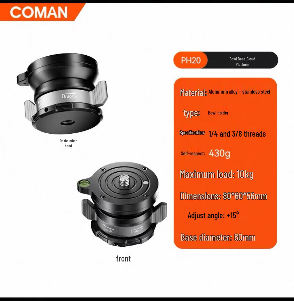 

Coman T1 Carbon Fiber Tripod with Quick Release & Panoramic Ball Head