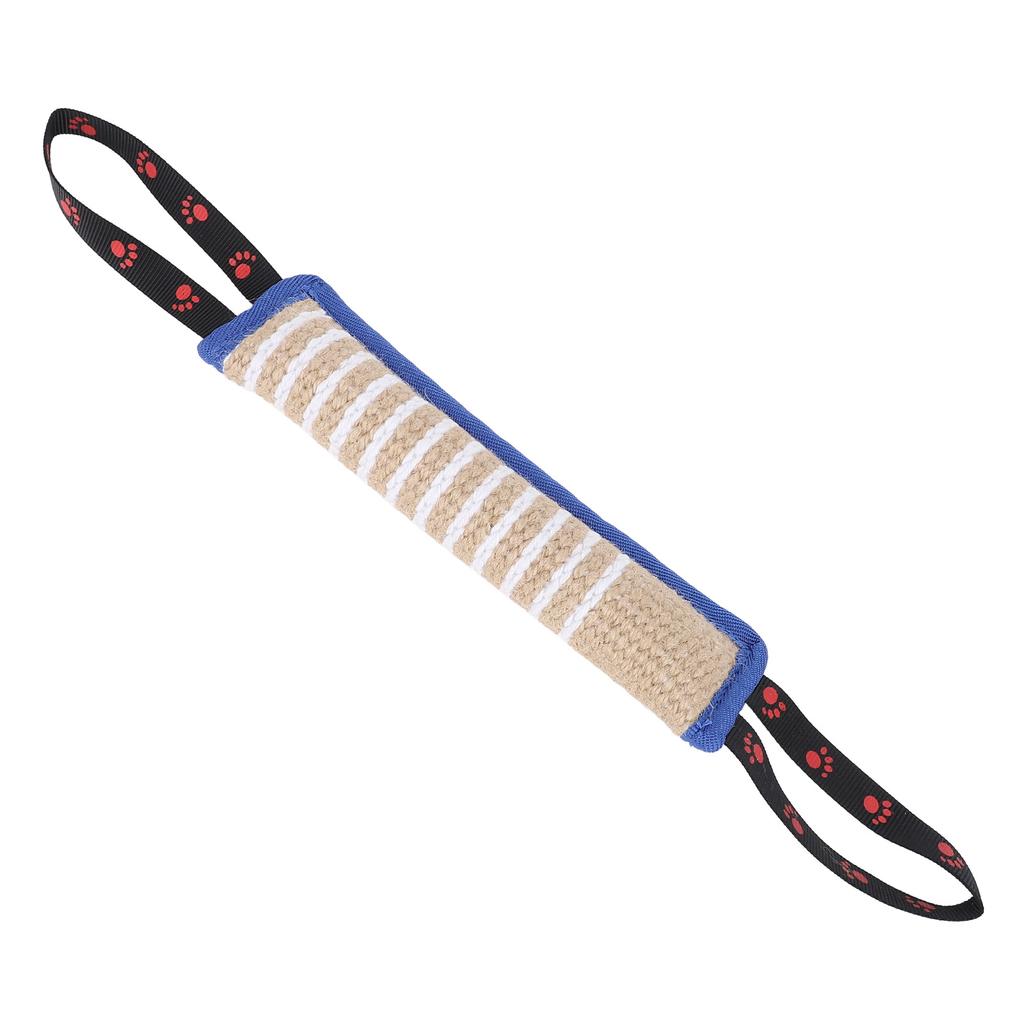 Dog Bite Pillow Tear Resistant Interactive Portable Puppy Training Jute Tug Toy with Strong Handles