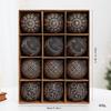 8CM Antique Christmas Ball Ornament Set - 12pcs Boxed Tree Decorations