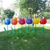 Flower Windmill Playset Toy for Spinners Faux Flower Artificial Windmill Outdoor Decors Pinwheels Yard Adornments