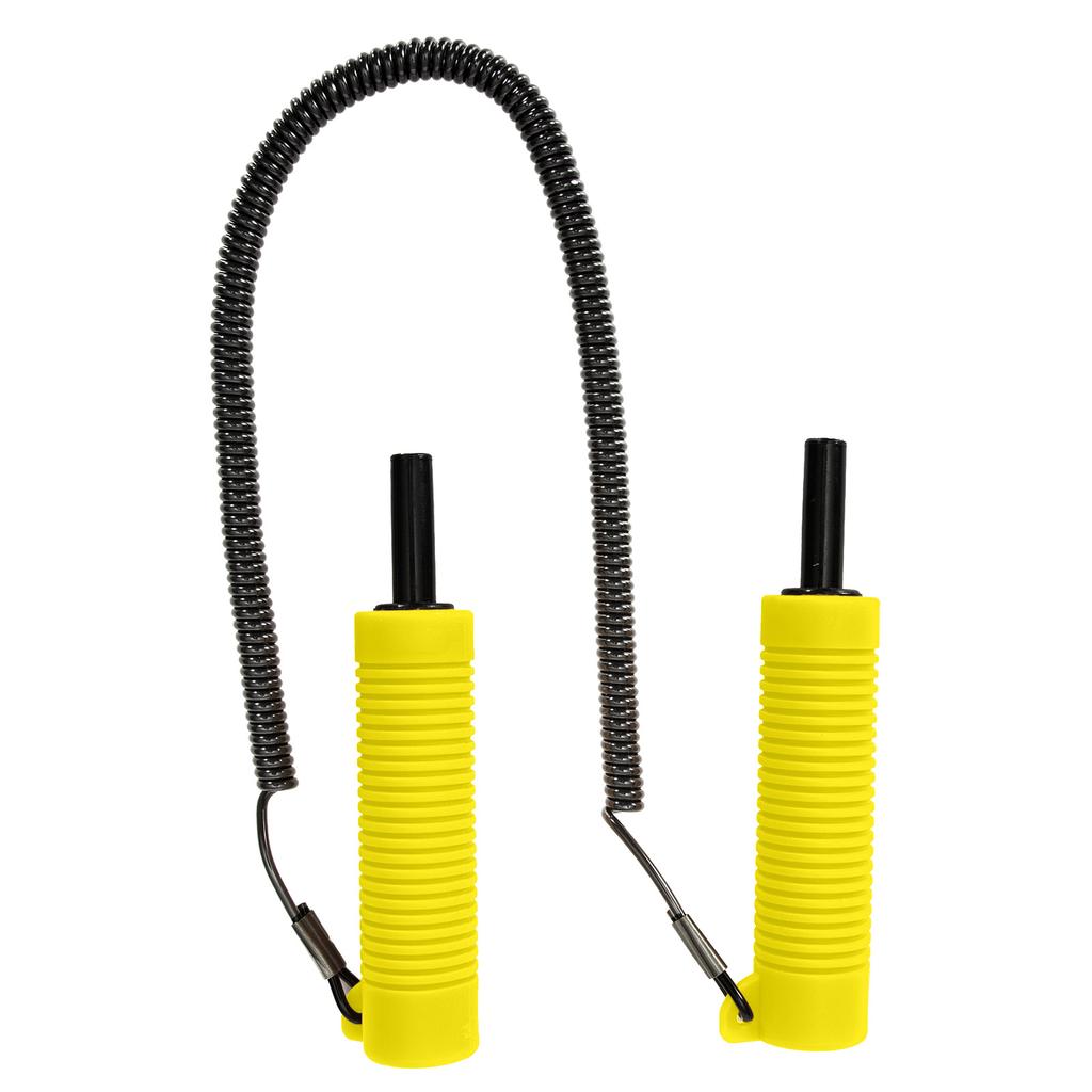 Ice Auger Ice Fishing Retractable Ice Drill with Whistle Protection Set Safe Reliable Long Stretch Rope for Ice Skating