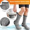 Soft Super Thick Men Socks Keep Warm Middle Tube Winter Socks Fleece Lined Skiing Sports Socks Winter
