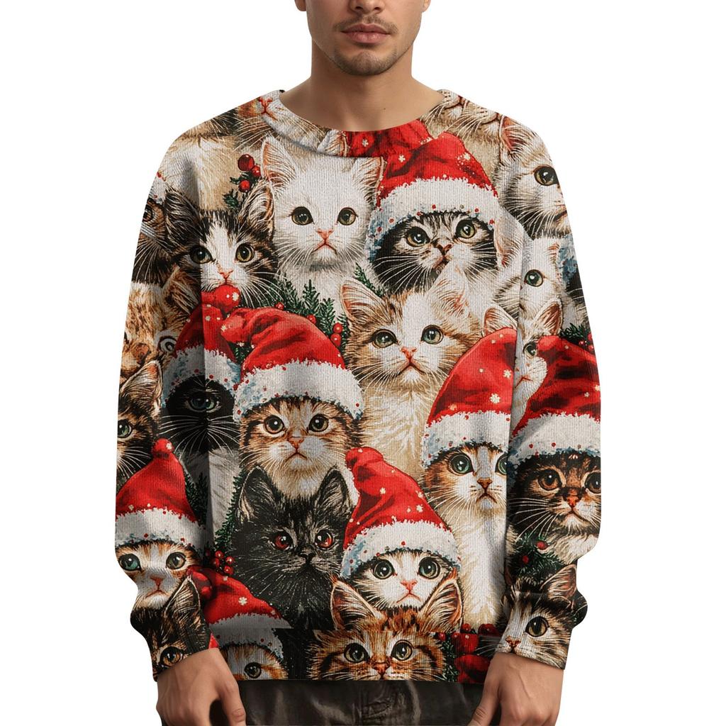 Men's Christmas  Printed Collar Sweater