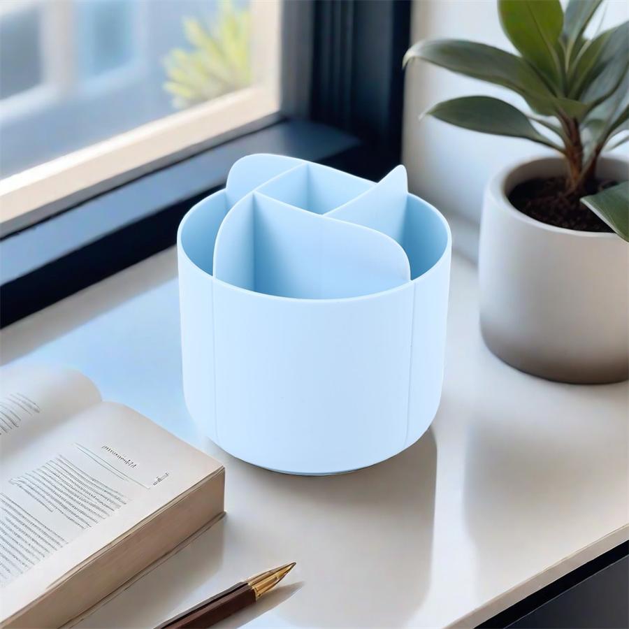 Drehbarer Stifthalter für den Schreibtisch, kreativer, multifunktionaler Schülerschreibtisch, Regal mit mehreren Fächern, einfacher Kosmetik-Organizer