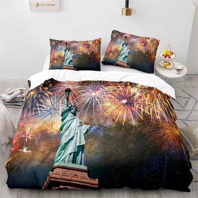 Πάπλωμα Statue Of Liberty King Size Μικροΐνες Παγκοσμίου Φήμης Κτίριο Σετ Κλινοσκεπασμάτων Ορόσημο Νέας Υόρκης Αστικό Τοπίο Κάλυμμα Πάπλωμα